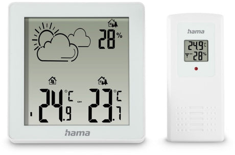 Stacja pogodowa Hama Zakynthos - temperatura wewnętrzna i zewnętrzna - biała