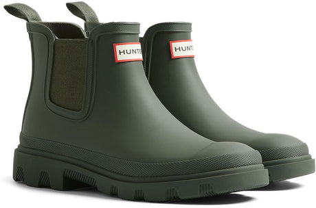 Hunter unisex Downpour Chelsea w kolorze ciemnej oliwki, rozmiar 40