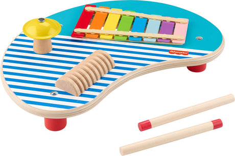 Drewniany stół muzyczny Fisher Price - z instrumentami - 3 części