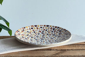 Little creations diy mozaïek schaal beige - creatief knutselpakket bamboe.