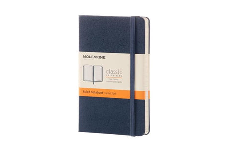 Klasyczny notatnik Moleskine - kieszonkowy - twarda oprawa - w linijkę - szafirowy błękit