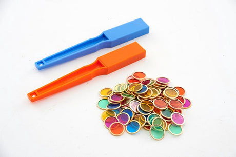 Magnesy Shawa | różdżki magnetyczne x2 100 mag żetonów pomarańczowo-różowe