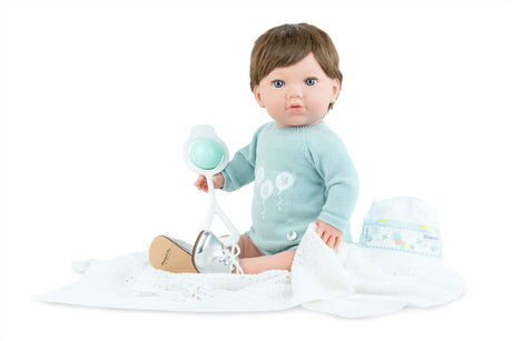 Marina pau marina - lalka pau noworodkowa teo 45cm - lalka zabawkowa wielokolorowa.
