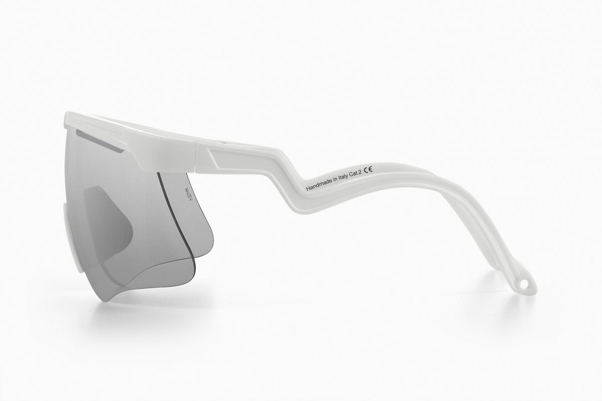Okulary rowerowe Alba Optics - delta white vzum alu slate