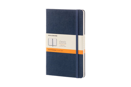 Klasyczny notatnik Moleskine - duży - twarda oprawa - w linie - szafirowy błękit
