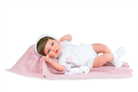 Marina pau marina - lalka pau nowonarodzona księżniczka śnieżna 45cm - lalka zabawkowa.
