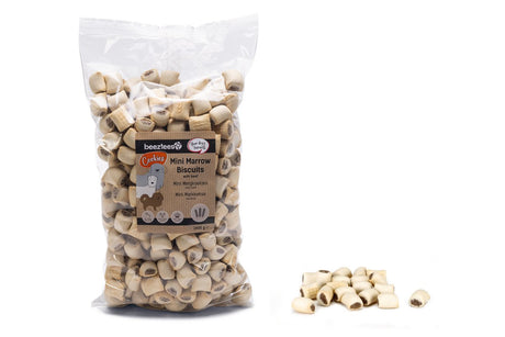 Mini ciasteczka szpikowe Beeztees - ciastka dla psów - przekąski dla psów - wołowina - opakowanie wartościowe - 1400 gramów