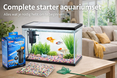 Flamingo akwarium lizak - 16 l - kompletny zestaw akwariowy z filtrem, żwirową pokrywą - tworzywo sztuczne - akwarium słodkowodne