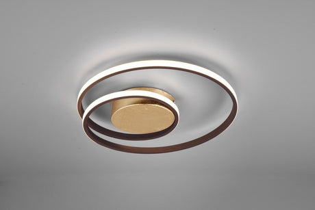 Rl live your light reality Zibal - lampa sufitowa - kolor rdzy - w komplecie. 1x SMD 22 W - oświetlenie góra-dół - możliwość ściemniania za pomocą przełącznika - brak możliwości ściemniania zewnętrznie