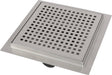 Differnz douchegoot - met flens - vierkant - 15 x 15 cm - rvs