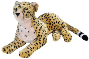 Wild republic knuffel cheetah junior 70 cm pluche beige geel