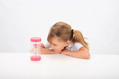 Zabawka klepsydra Tickit kolorjasnoróżowa 2 minuty edukacyjna.