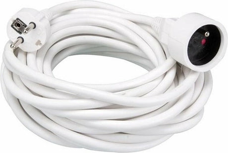 Przedłużacz Perel, h05vv-f 3g1,5, 5 m, 16 a 230 v, 3500 w, typ e f, do wnętrz, PVC, biały