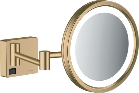 Lustro do golenia Hansgrohe Addtoris LED, jasny, szczotkowany brąz
