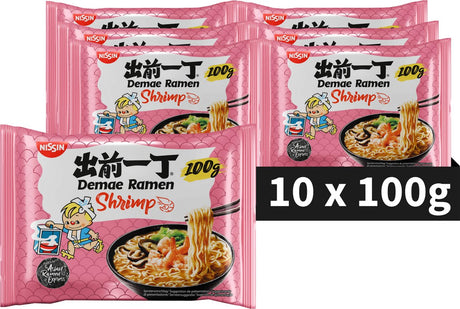 Nissin demae ramen - miska z makaronem krewetkowym - makaron instant - 10 sztuk