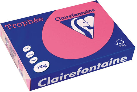 Clairefontaine throée intensywny, papier kolorowy, a4, 120 g, 250 ark., fuksja