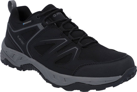 Wodoodporne, czarne buty turystyczne Hi-tec Saunter Softshell w rozmiarze 45 dla mężczyzn