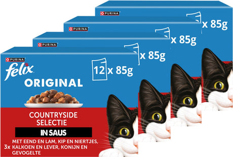 Felix oryginał w sosie - mokra karma dla kotów - selekcja wiejska - 48 x 85 g
