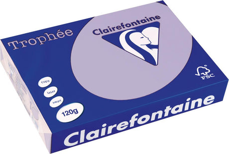 Trofeum Clairefontaine pastelowe a4 liliowe 120 g 250 ark