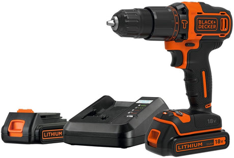 Black+decker bdchd18 - wiertarko-wkrętarka akumulatorowa - funkcja udarowa - 18v - 2,0 ah