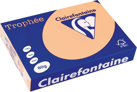 Clairefontaine papier kolorowy throée, a4, 80 g, 500 ark., łososiowy
