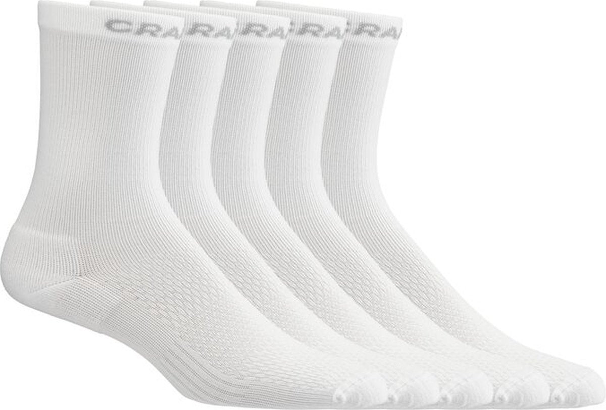 Craft Active High Sock 5-pak skarpet sportowych unisex - biały