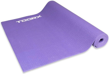 Toorx fitness yoga mat - 173 x 60 x 0,4 cm - paars - sportmat - met anti slip