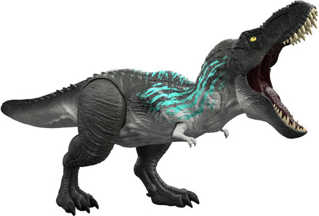 Mattel Jurassic World Muscle Madness Tyrannosaurus Rex - T-Rex z funkcją wzrostu i głośnym rykiem