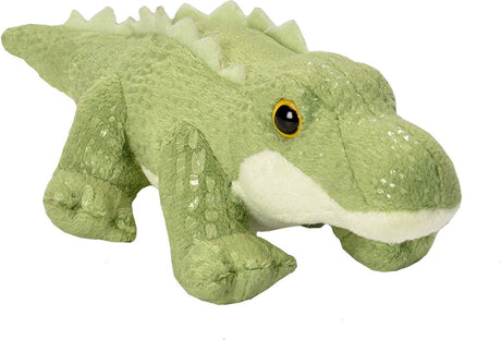 Wild republic pluche knuffel krokodil - 13 cm - groen - speelgoed knuffeldieren