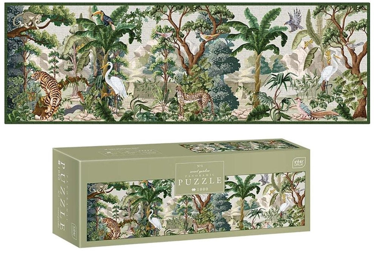 Puzzle Trefl panoramiczne zne 1000 tajemniczy ogród 1