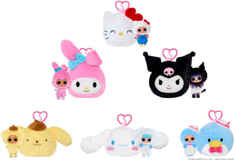Kupa śmiechu. niespodzianka! lol niespodzianka uwielbia odwracalną pluszową niespodziankę Hello Kitty | 16 sztuk