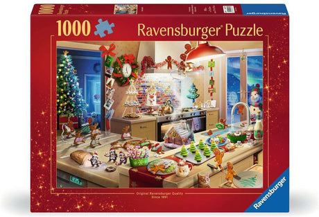 Ravensburger merry mischief kerst in de keuken - puzzel - 1000 stukjes - vanaf 12 jaar