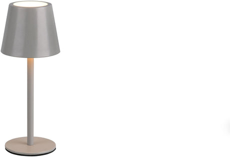 Rl live your light reality diaz – lampa stołowa – ostateczny szary – w komplecie. 1x SMD 1,6 W - 4-stopniowy dotyk - Płynna regulacja koloru światła - Złącze USB - Możliwość ładowania - Bezprzewodowe