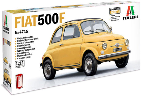 Italeri model samochodu - 4715 fiat 500 f - samochód - ulepszona edycja plastikowa - 1:12 - budowa modelu