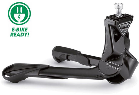Cordo ursus jumbo dubbelpoot standaard - fietsstandaard voor moederfiets en transportfiets - stabiele tweepoot standaard - 55 kg draagvermogen - zwart