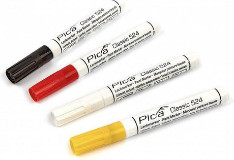 Pica 524 52 klasyczny przemysłowy marker lakierowo-lakierniczy - biały - okrągły 2-4 mm