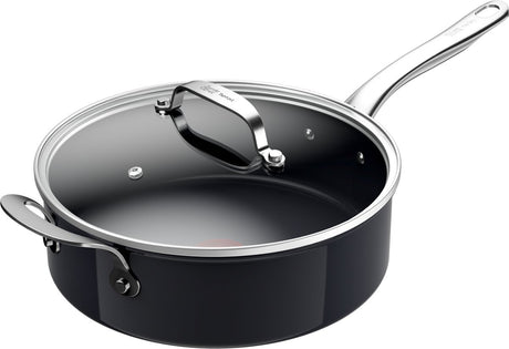 Patelnia Jamie Oliver marki Tefal Prima - ø26 cm - ceramiczna - odpowiednia do wszystkich źródeł ciepła - łącznie ze szklaną pokrywą