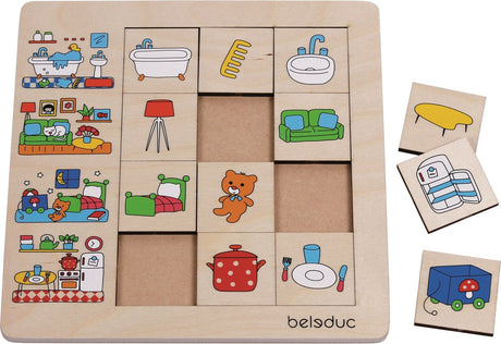 Puzzle Beleduc nasz dom 12 elementów 25 cm