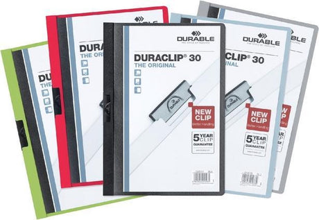 Wytrzymały folder zaciskowy duraclip a4 3mm 30v tył | 25 sztuk