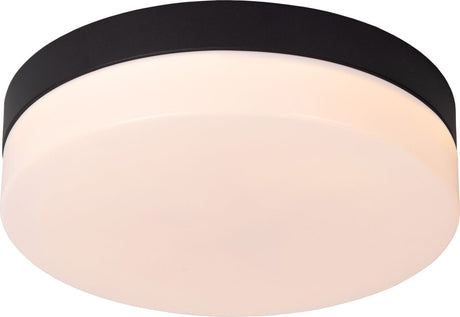 Lucide geneve - lampa sufitowa (lampa sufitowa) łazienka - ø 23 cm - led - 1x12w 2700k - ip44 - czujnik ruchu - czarny