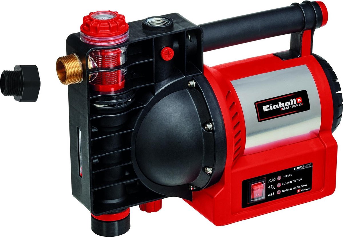Elektryczna pompa ogrodowa Einhell ge-gp 1246 n fs - 1200 w - 4600 l h - 5 bar - max. wysokość podnoszenia: 50 m - max. wysokość ssania: 8 m