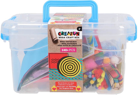 Creafun mega pudełko rzemieślnicze kompletne 240 sztuk 24x18x12 cm | 2 szt