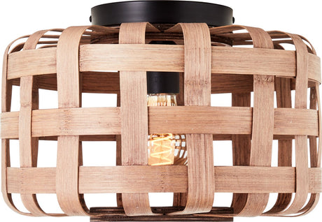 Brilliant woodline - lampa sufitowa - e27 max 1x60w - naturalna czerń