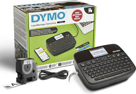 Dymo Label Manager Executive 640 cb przenośna drukarka etykiet | kompaktowa maszyna do produkcji etykiet z klawiaturą QWERTY | Łączność Bluetooth i USB | Kompatybilne ze standardowymi i trwałymi etykietami D1