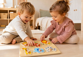 Drewniane puzzle Amuuso Easy Graff - 8 szt.