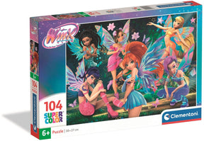 Clementoni - puzzle - 104 elementy - klub winx - super kolor - od 6 lat