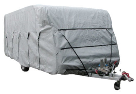 Pokrowiec ochronny Eurotrail na przyczepę kempingową 850 x 250 x 220 cm sfs szary
