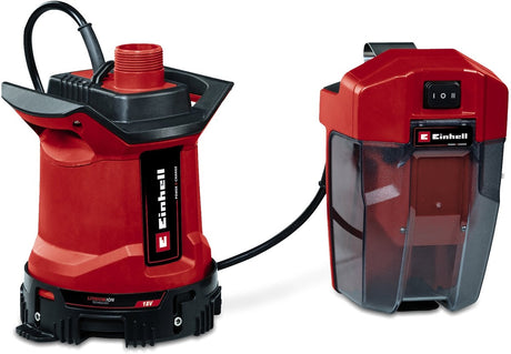 Pompa brudnej wody Einhell ge-dp 18 25 ll li solo - moc x-change - 18 v li-ion - max. wydajność tłoczenia: 7000 l h - max. głowica: 5m - max. głębokość zanurzenia: 4m - ssanie do: 1mm - tryb eco boost - bez przewodu akumulator i ładowarka