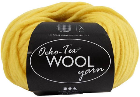 Creativ Company Wool Yarn Yellow, 50m