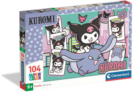 Puzzle Clementoni kuromi 104 elementy - puzzle dla dzieci sanrio - układanka - zabawki edukacyjne dla dziewczynek i dzieci od 6 lat